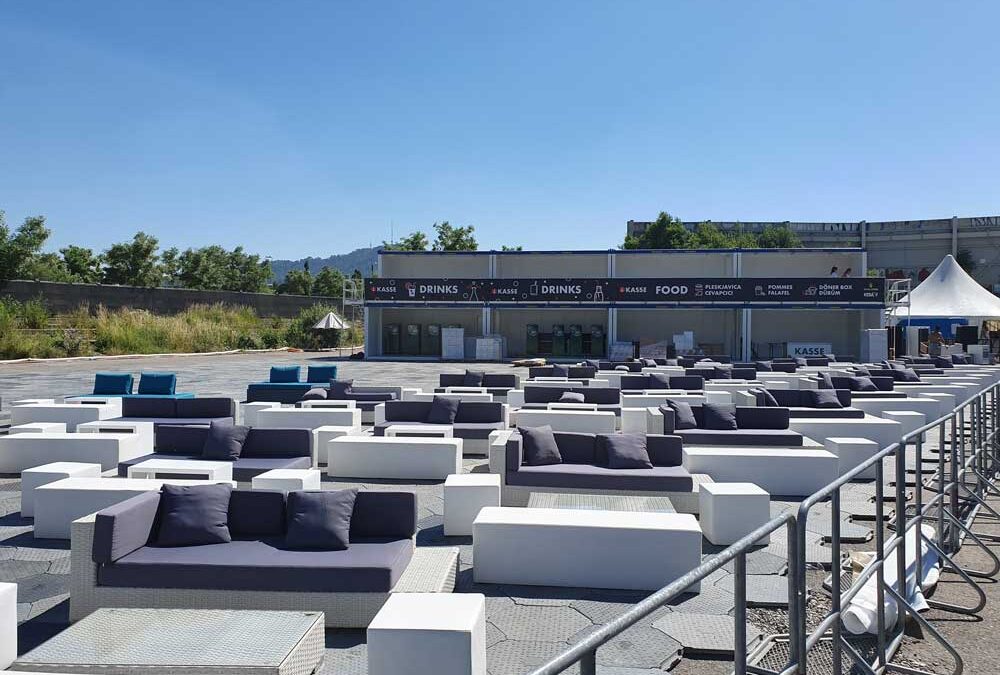 Raumsysteme VIP Lounge Albafestival Zürich