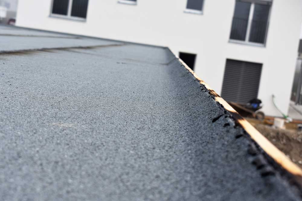 Flachdach, Schwarzdach, Bitumen